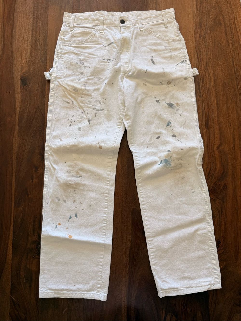 Dickies White Painter Pants with Custom Splatter